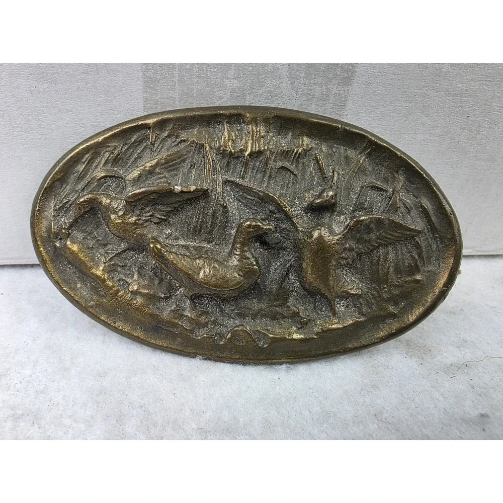 Vintage Duck‎ Belt Buckles Lot Of 2: 1978 Indiana Metal Craft 1975 Adezy Denver